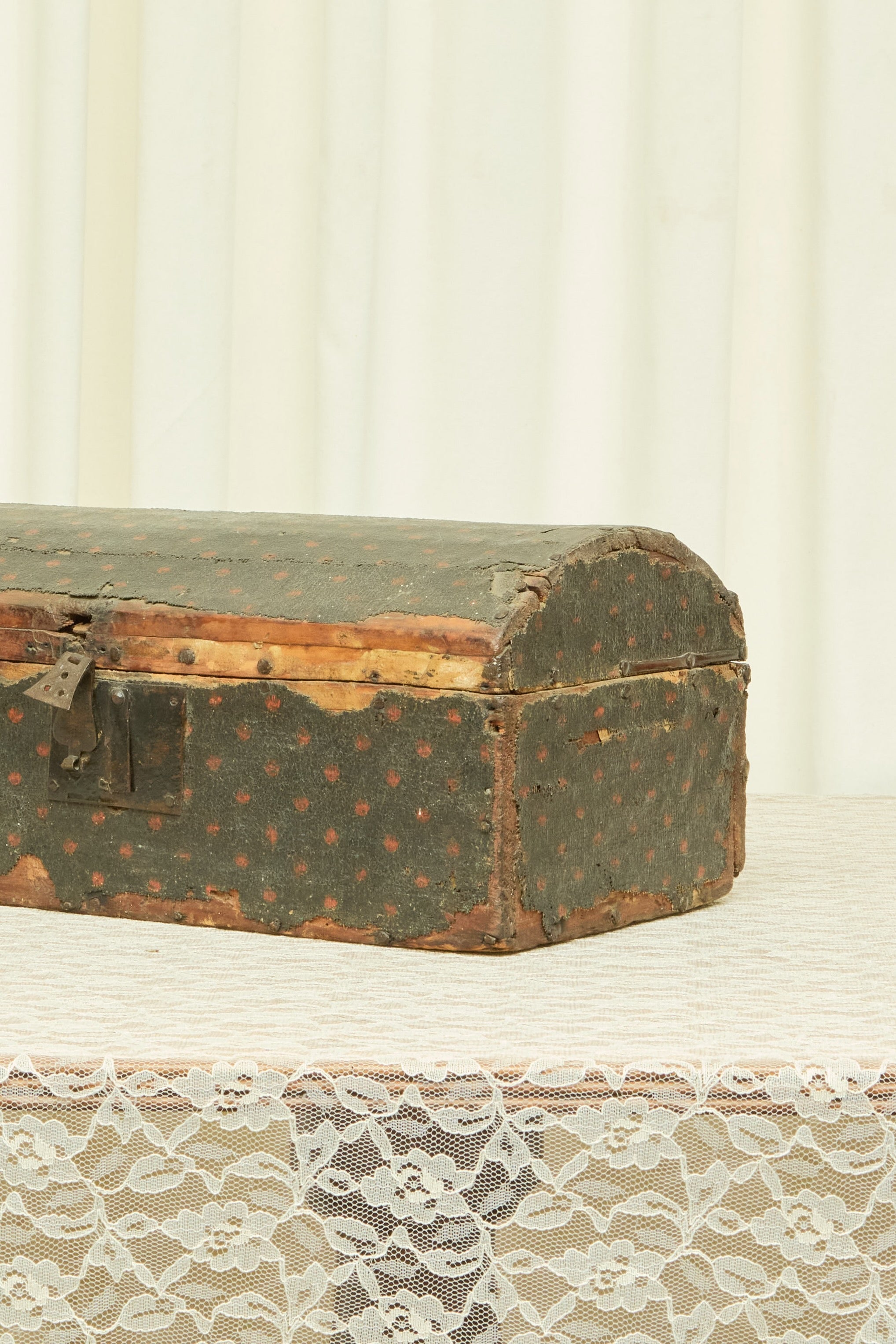 Antique Polkadot Wooden Box
