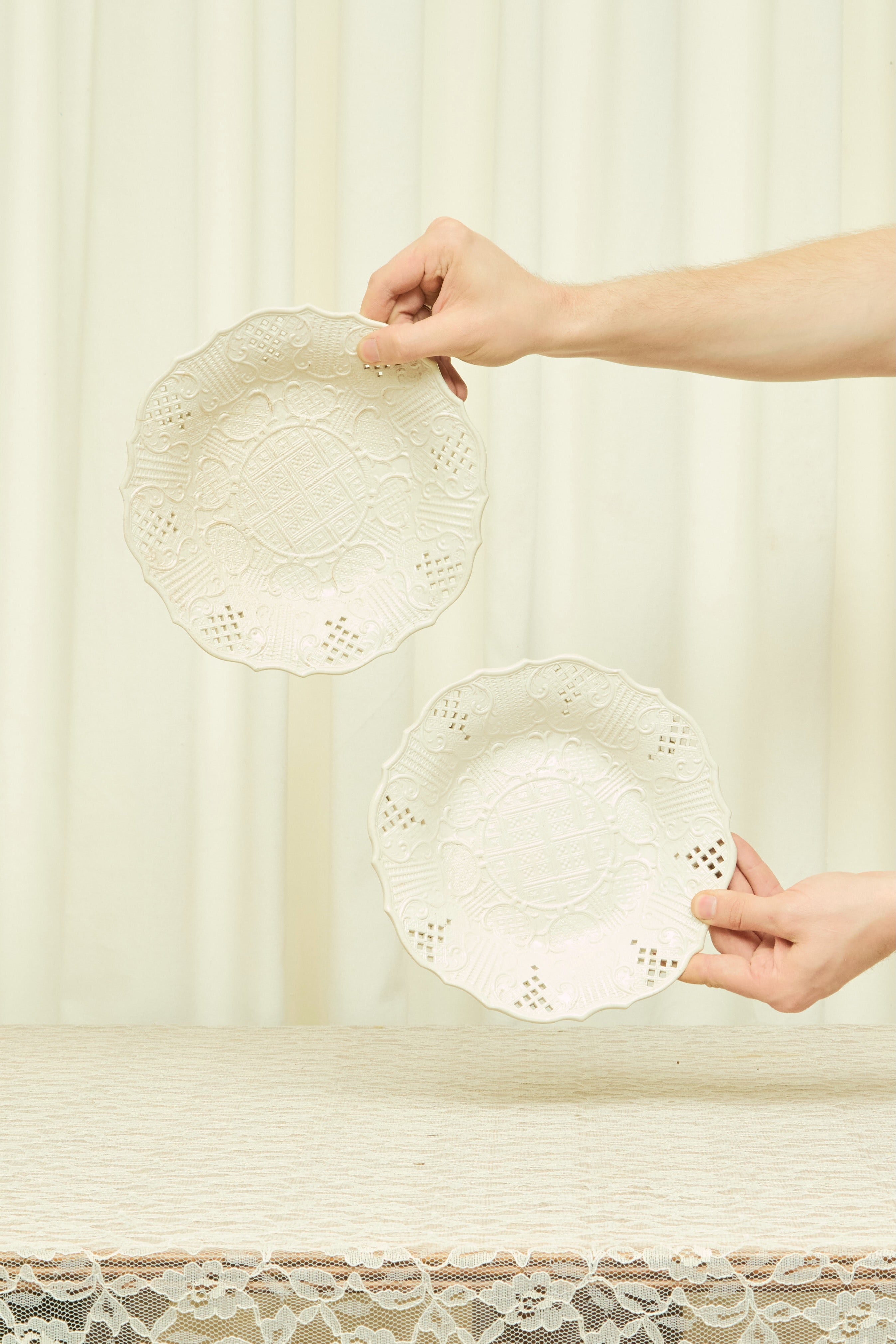 Antique Salt Glaze Plate Set/2 (1700's)