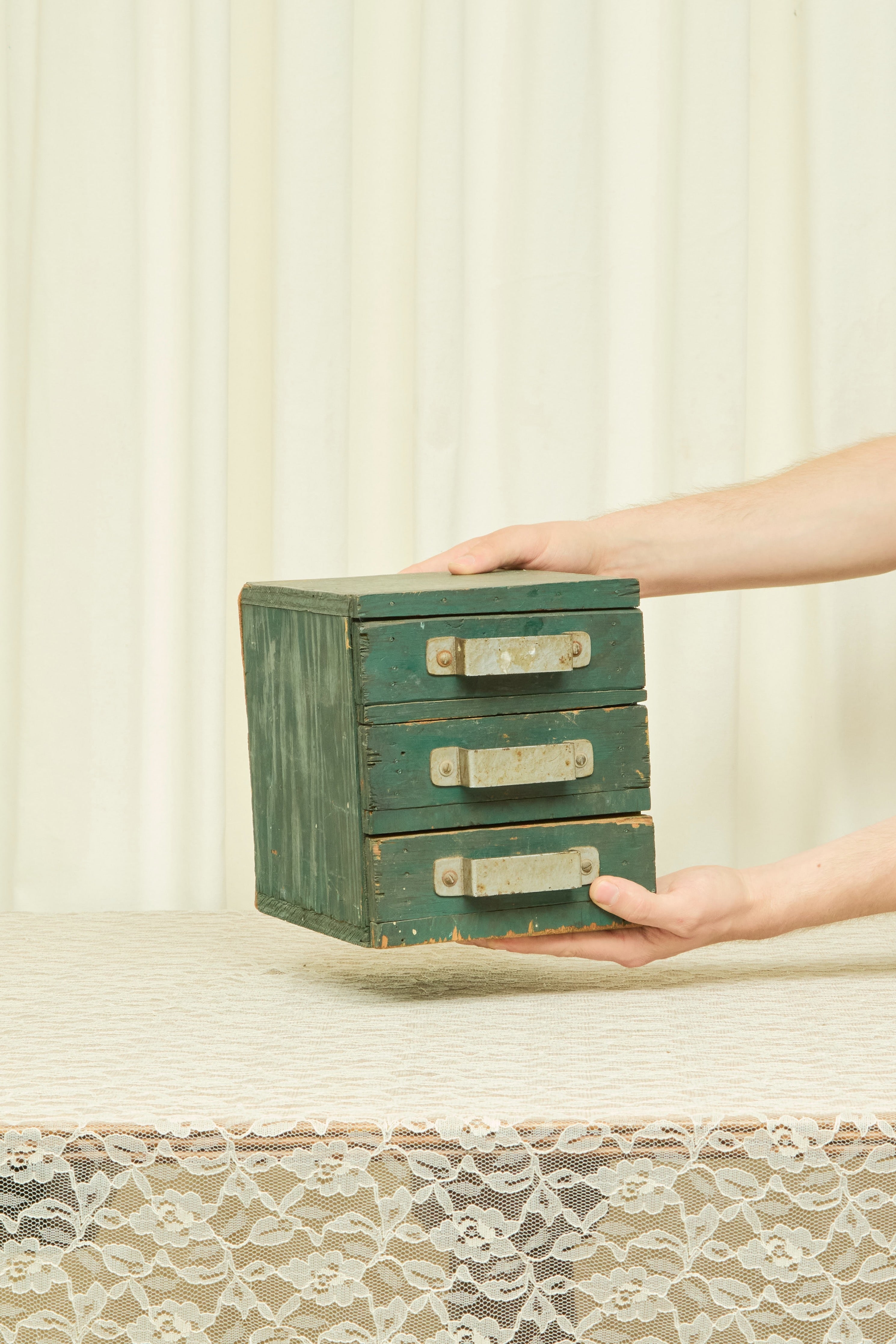 Antique Three Drawer Organizer