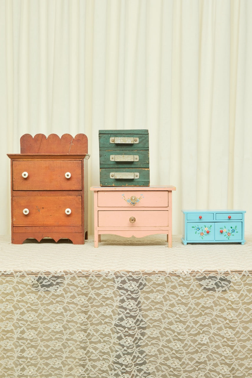 Antique Three Drawer Organizer