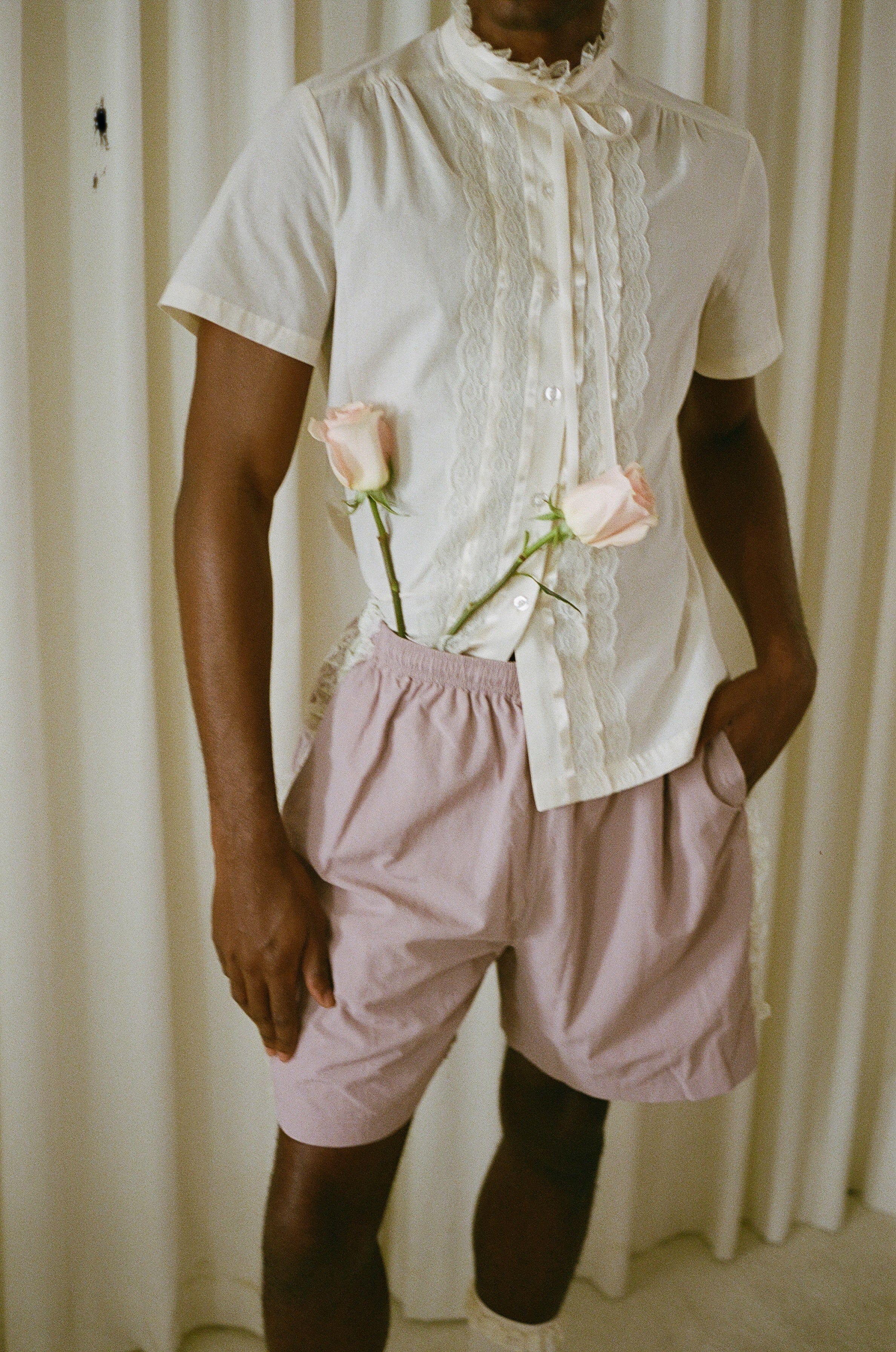 Corinna Lace Placket Shirt