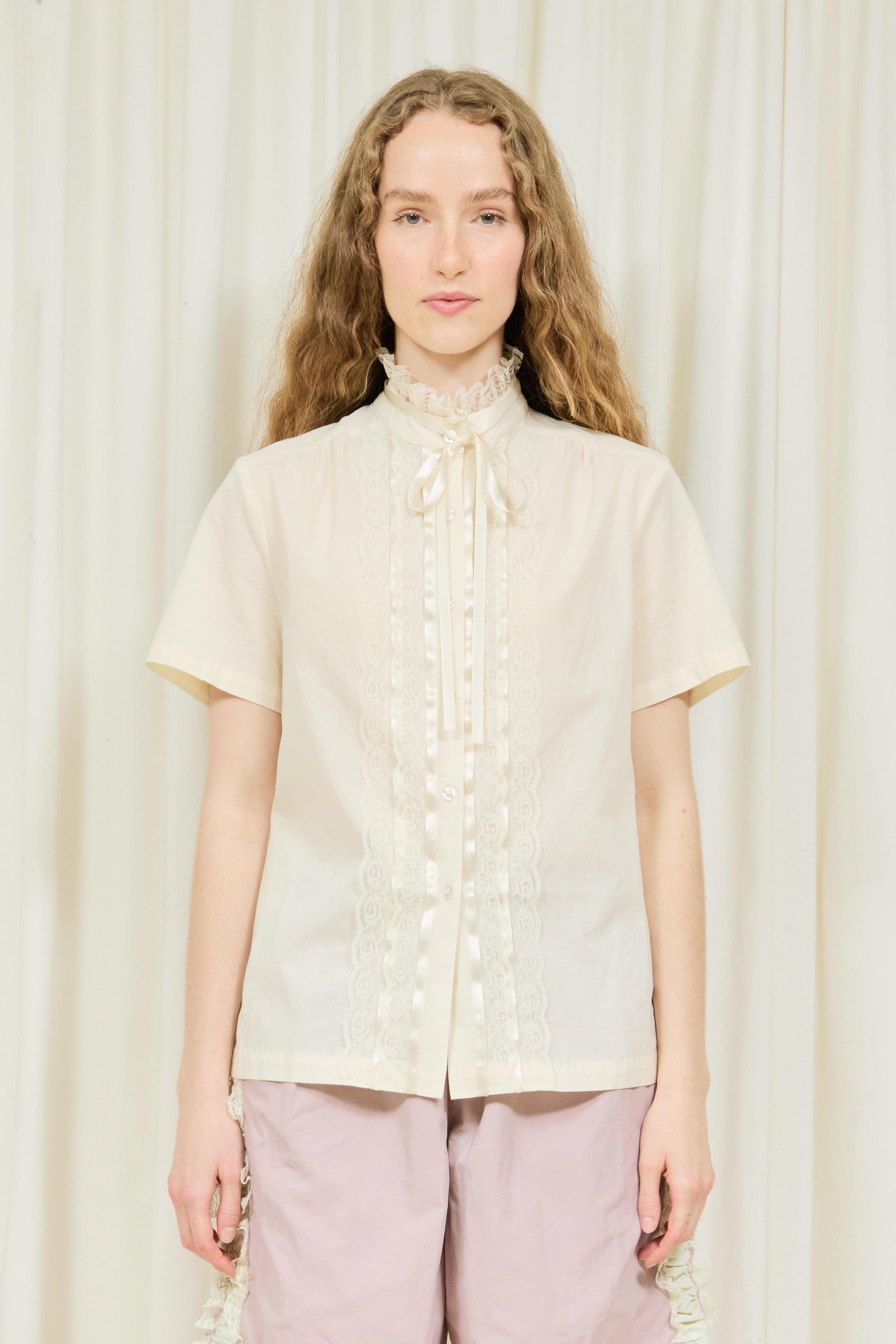 Corinna Lace Placket Shirt