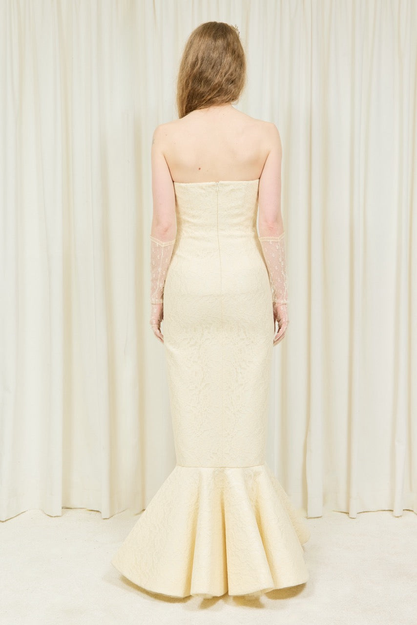 Flossy Lace Layer Mermaid Gown