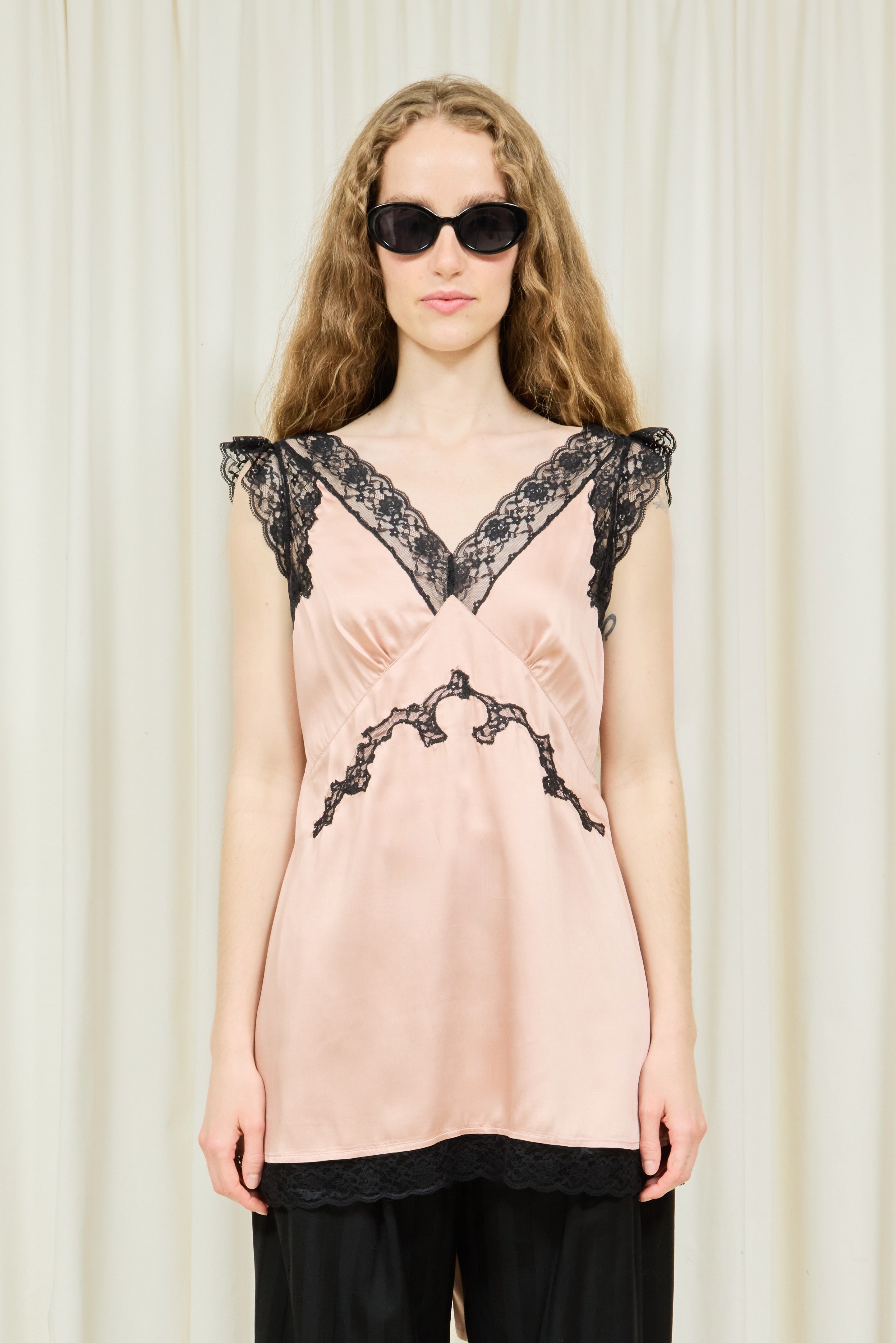 Irene Lace Trim Mini Dress