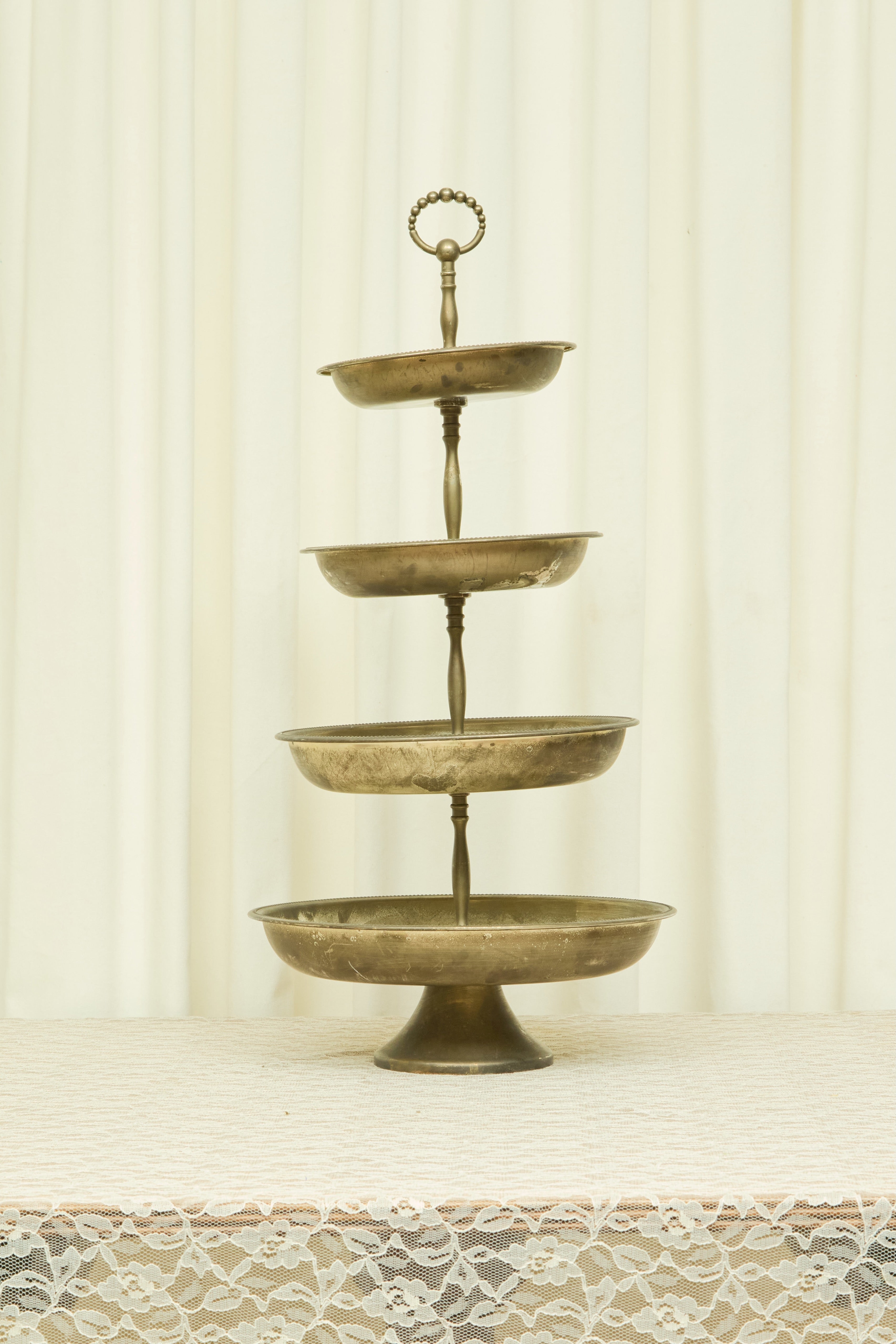 Vintage 4 Tier Silver Server