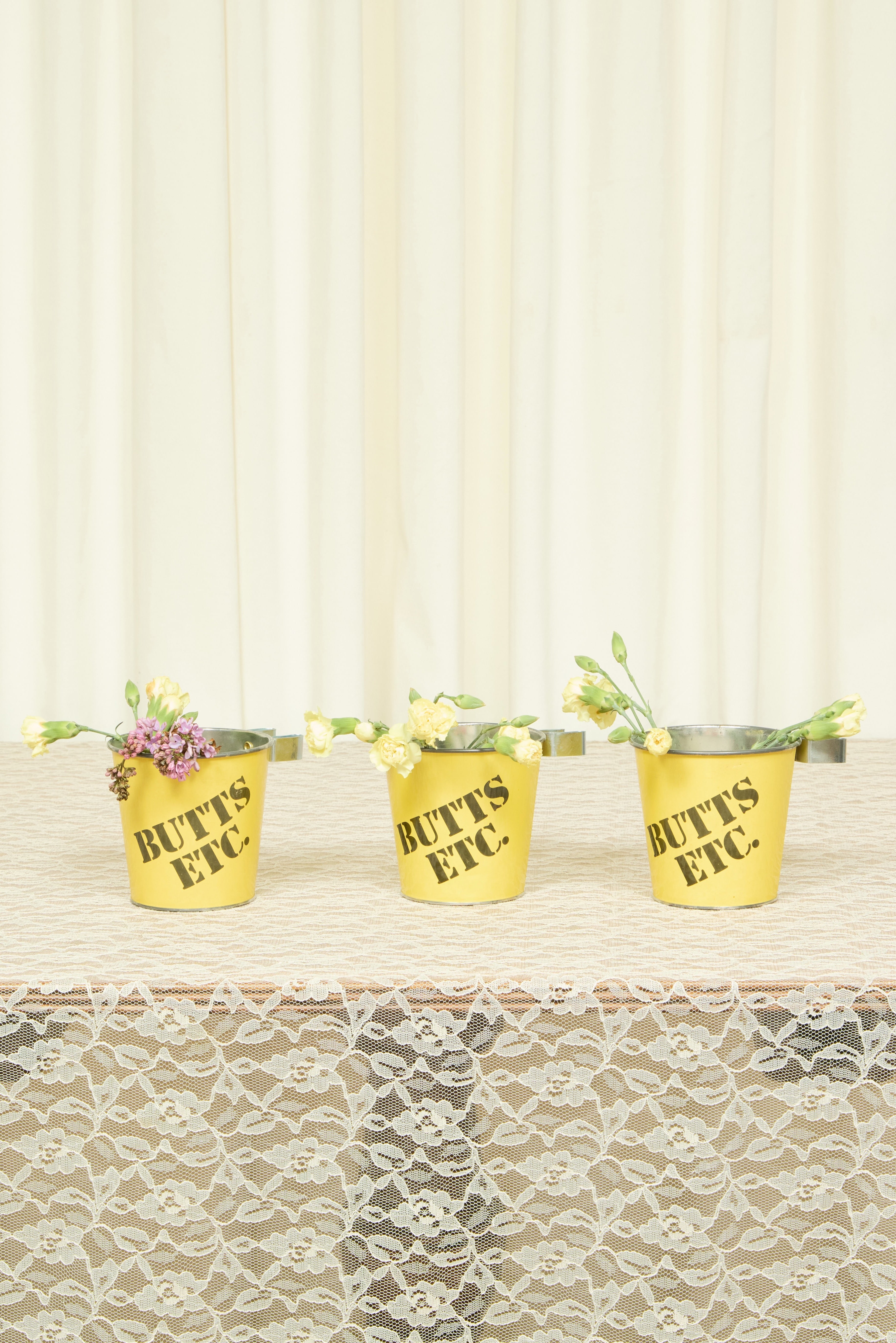 Vintage "Butts" Ashtray Bucket
