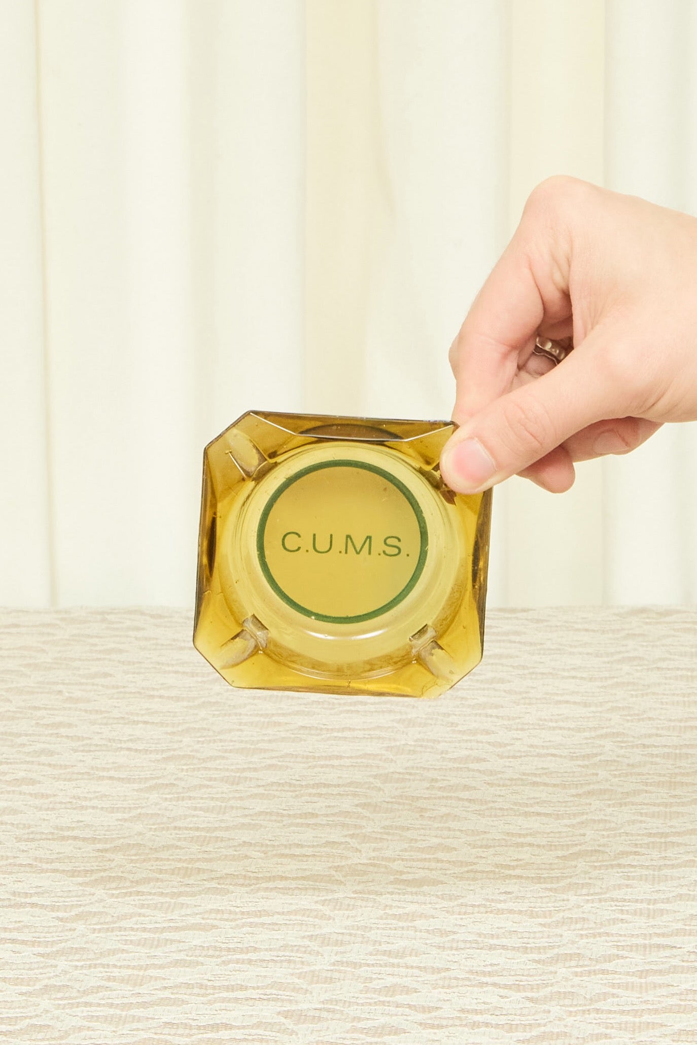 Vintage "Cums" Ashtray