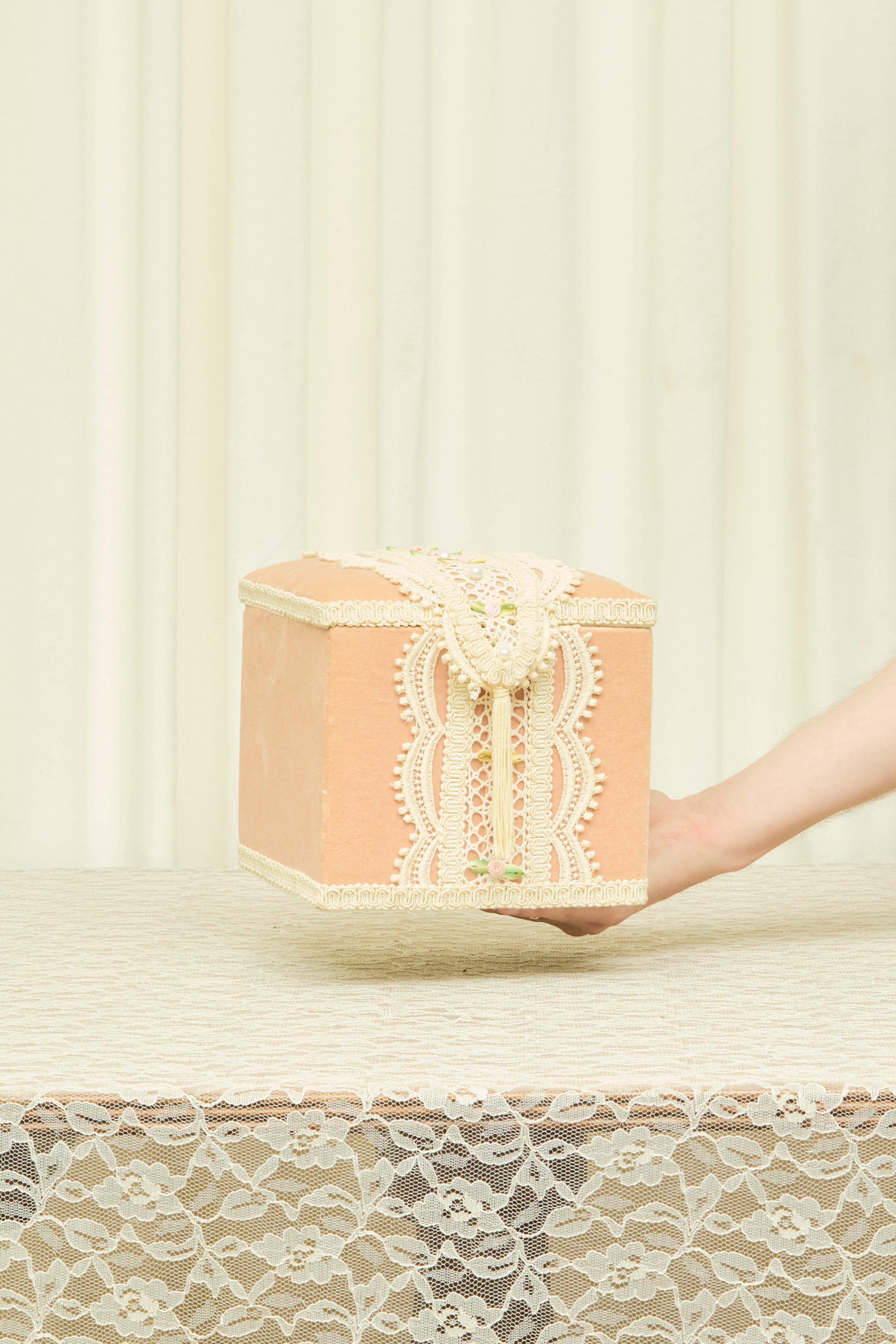 Vintage Decorated Velvet Box