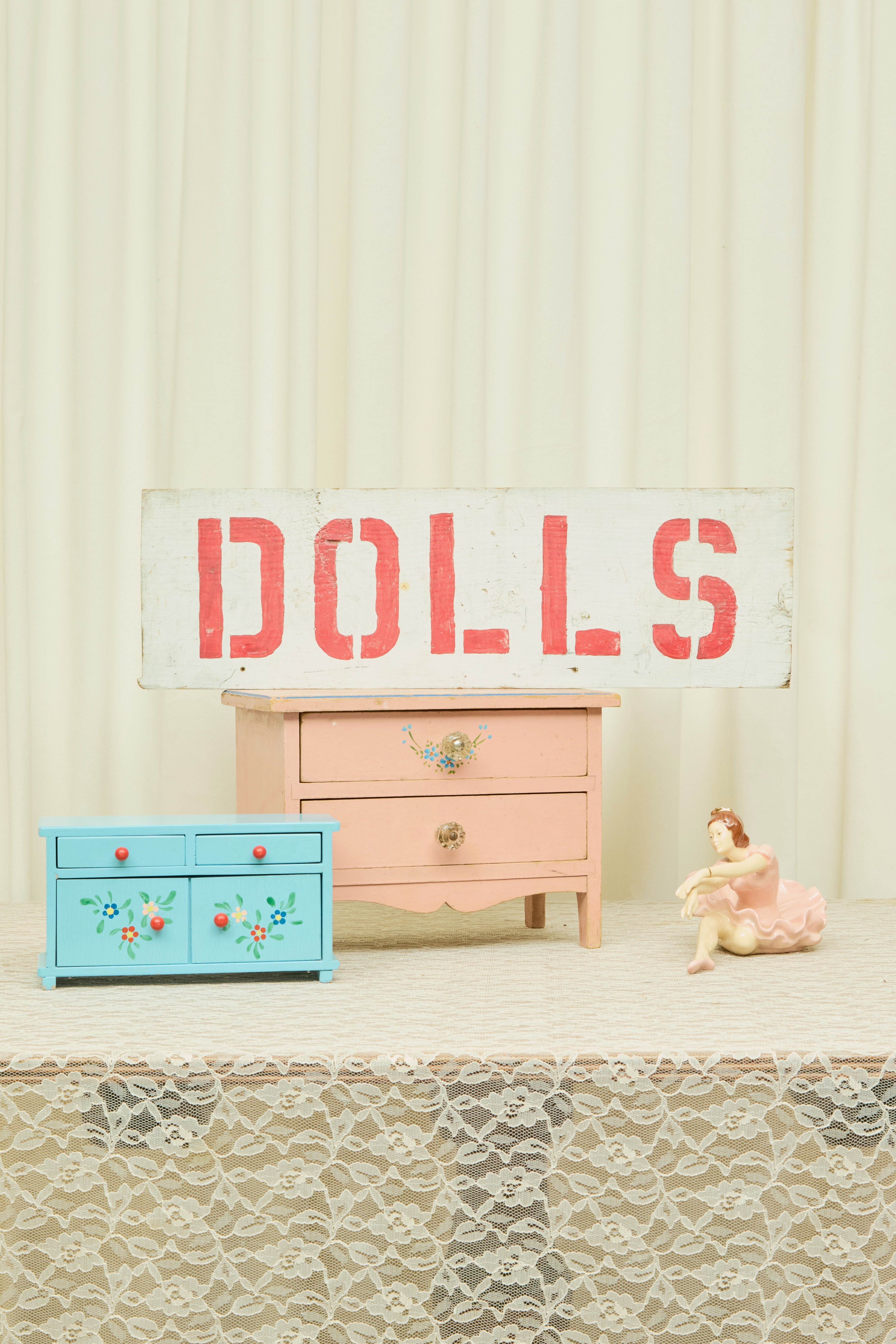 Vintage "Dolls" Wood Sign
