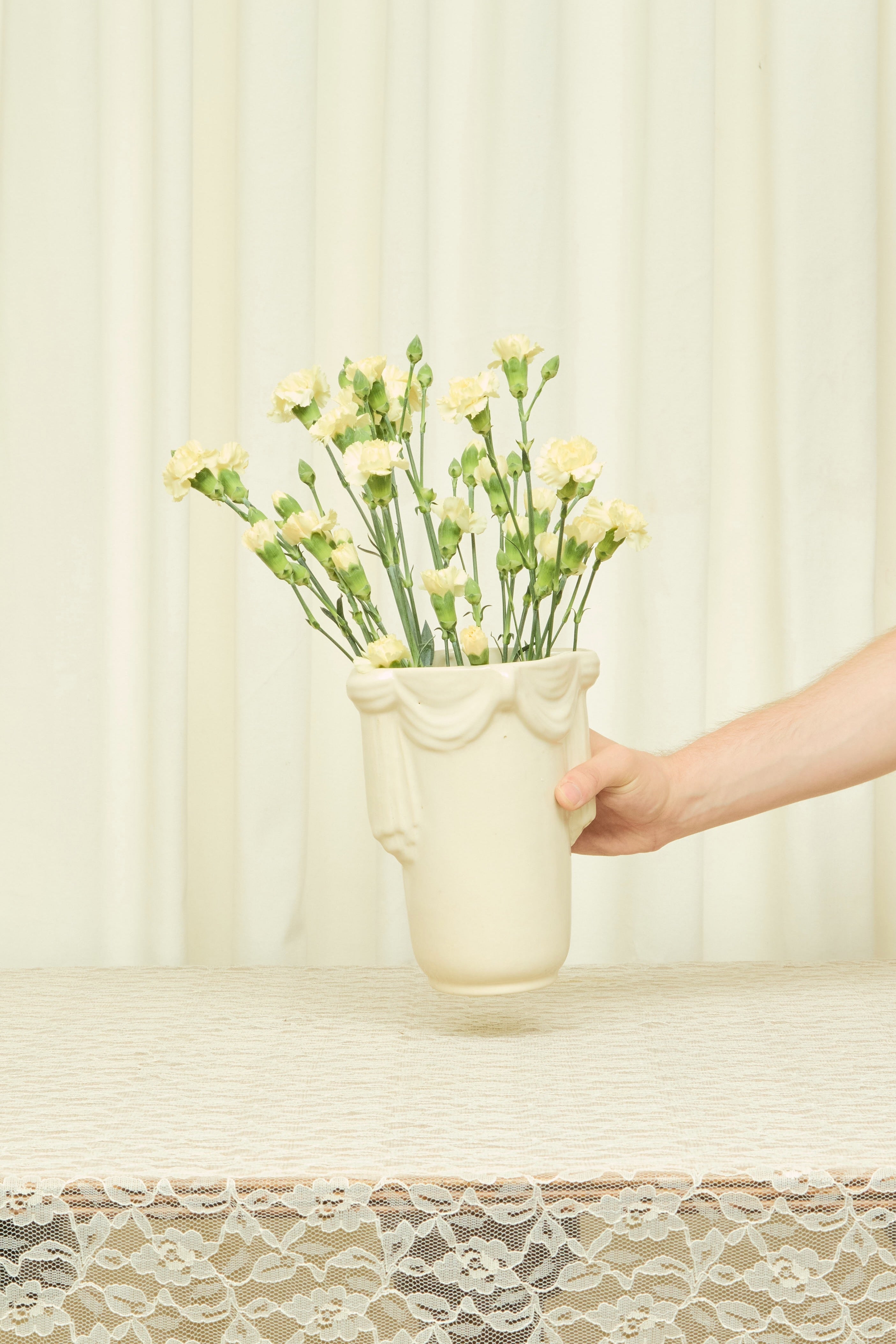 Vintage Draped Neoclassical Vase