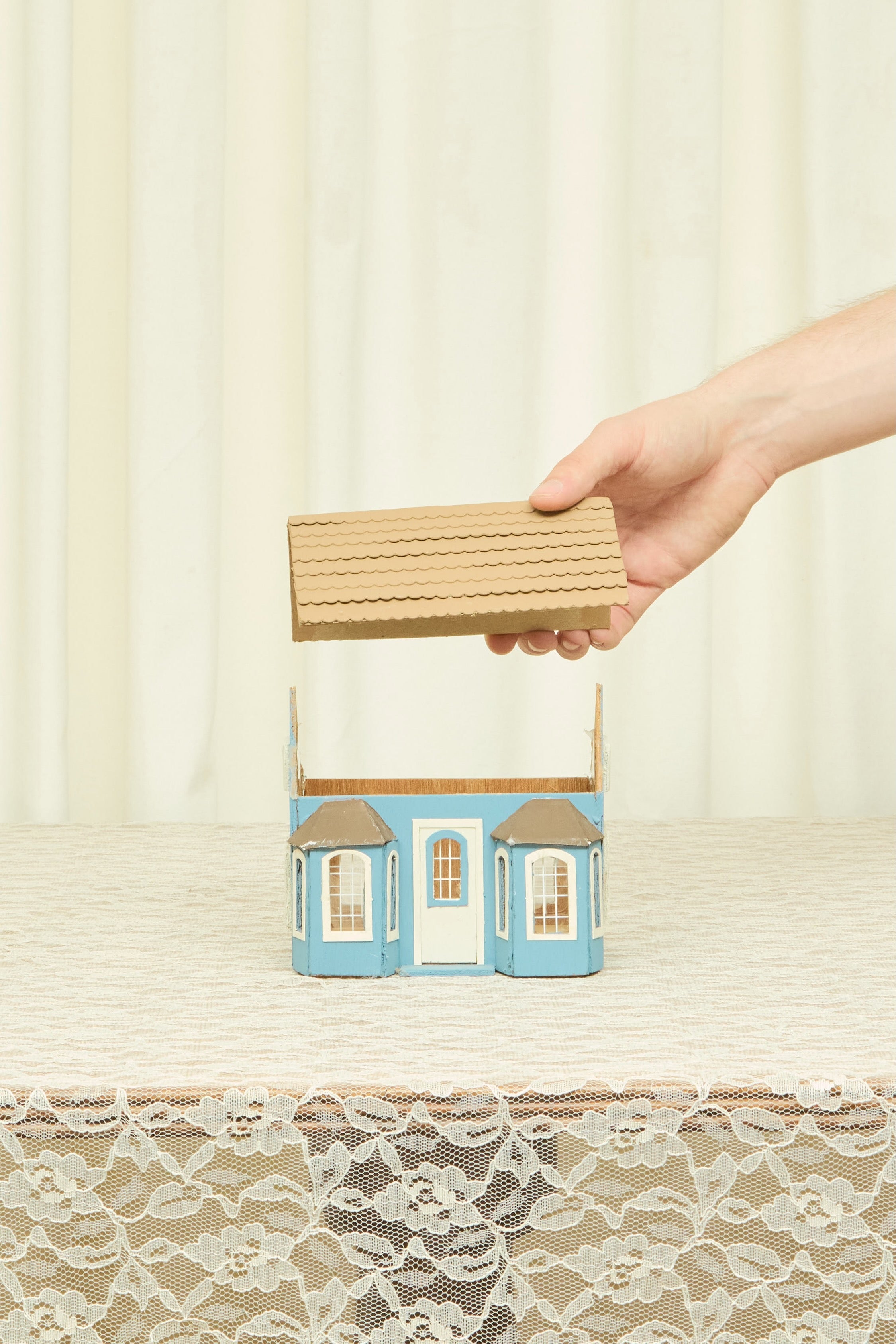 Vintage Folk Art House Box