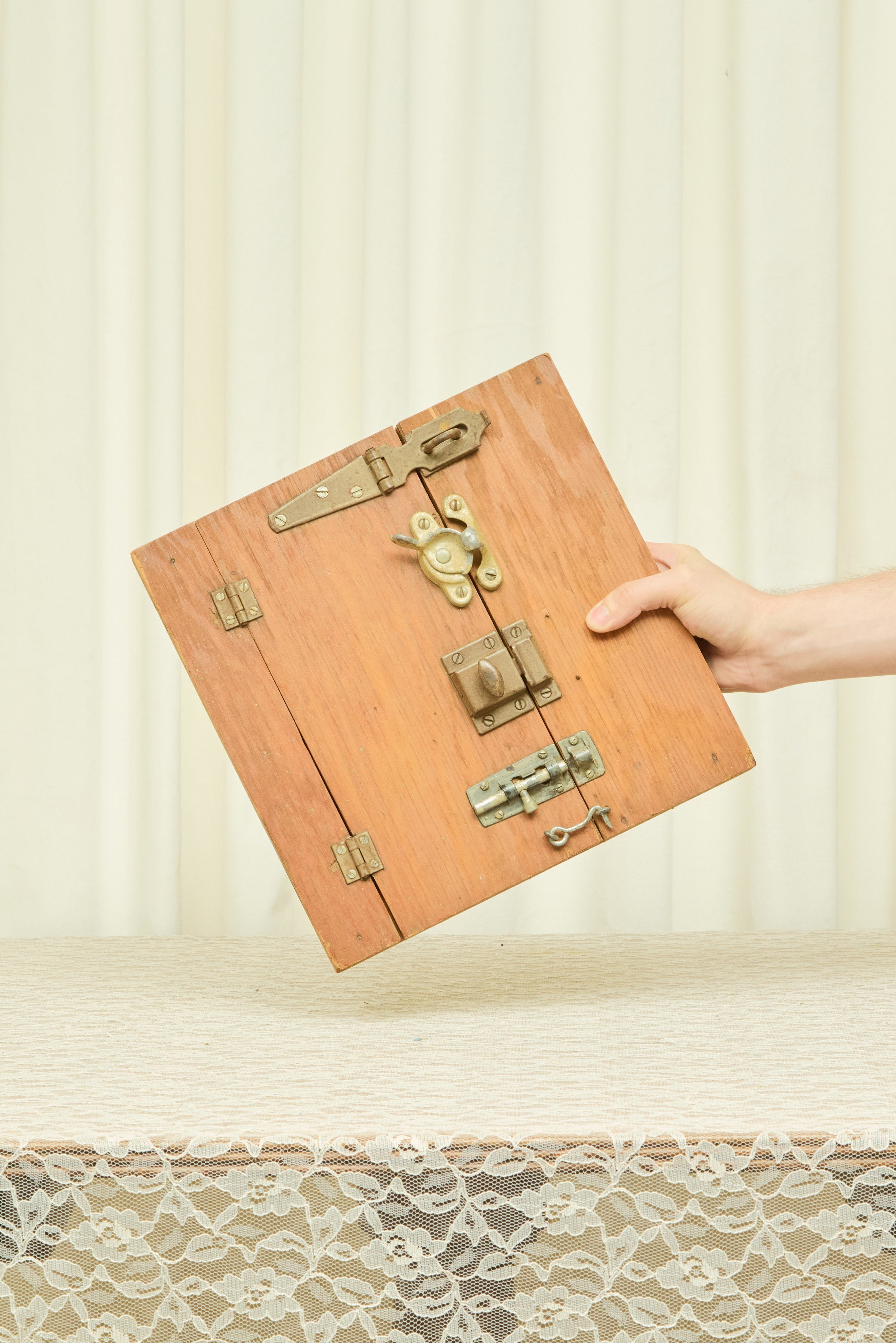 Vintage Folk Art Latched Box