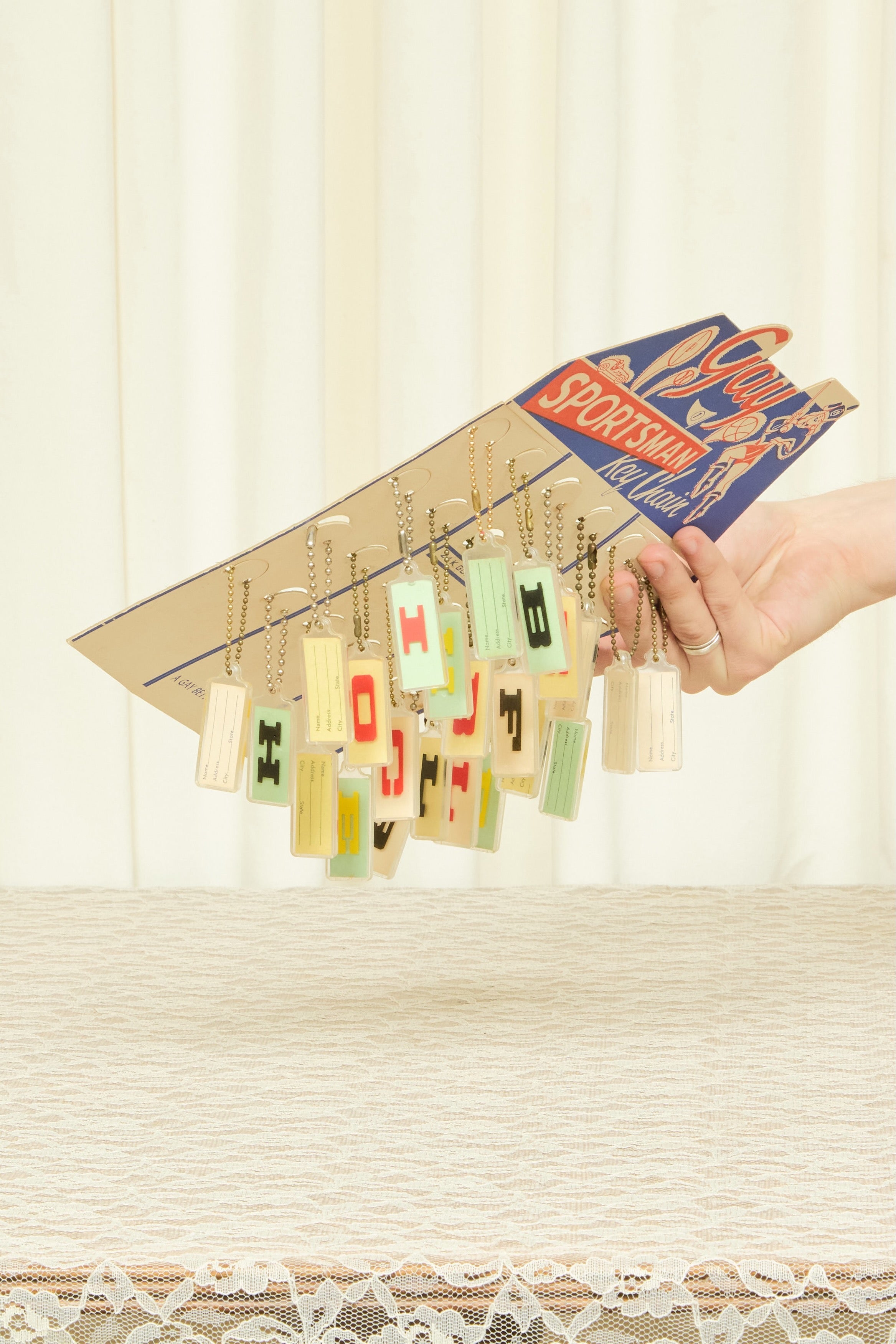 Vintage "Gay Sportsman" Letter Key Chains
