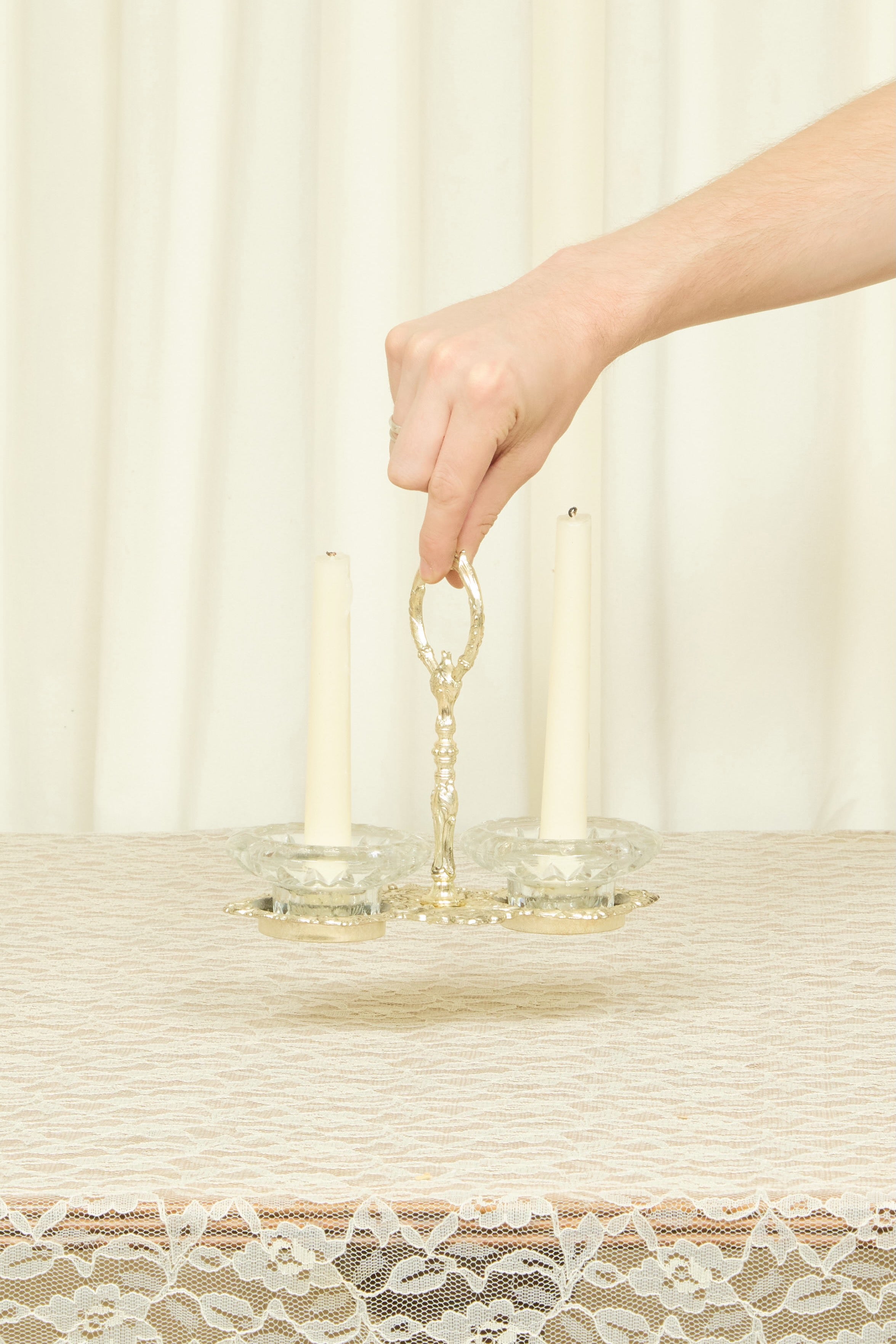 Vintage Handled Candle Holder