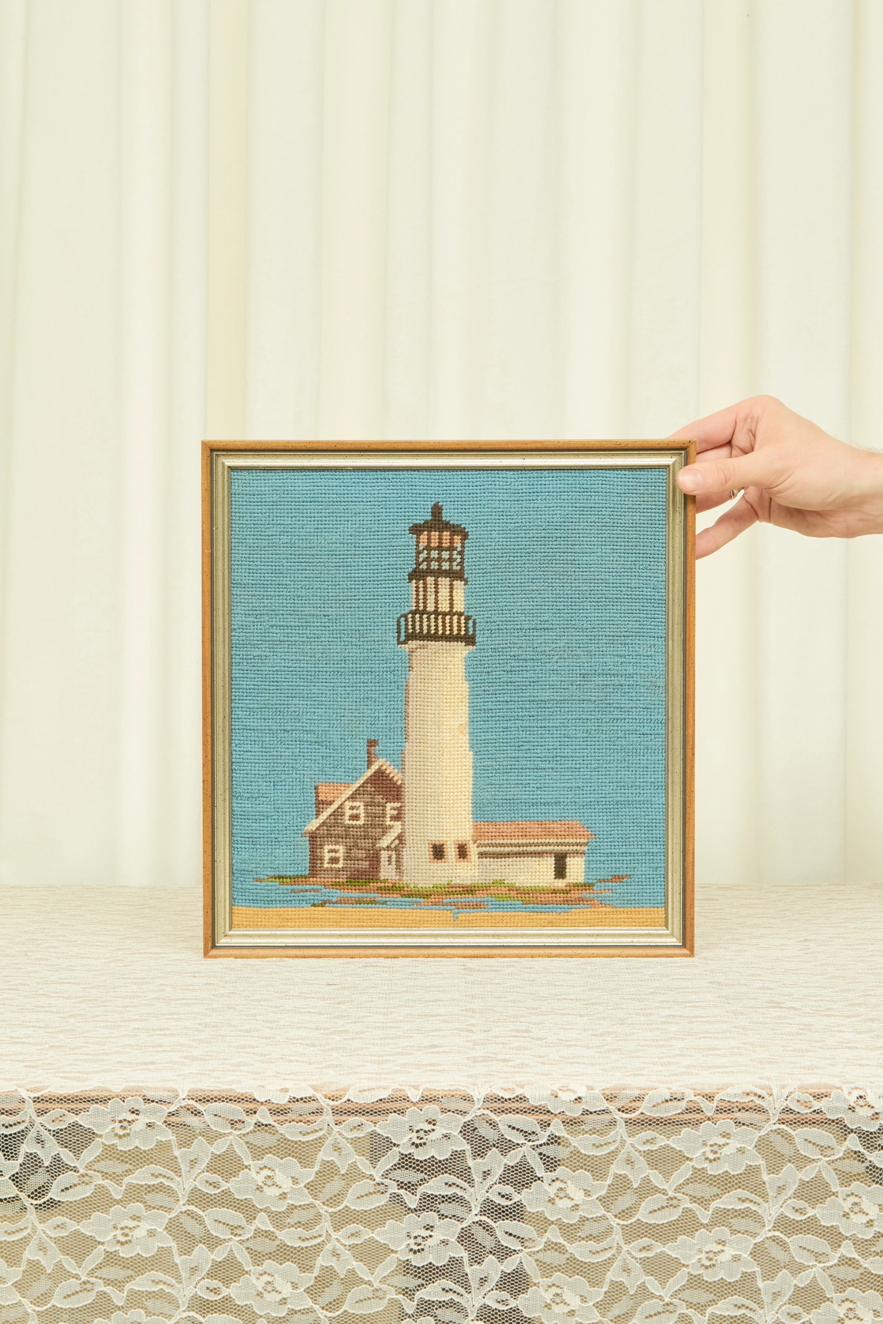 Vintage Lighthouse Needlepoint