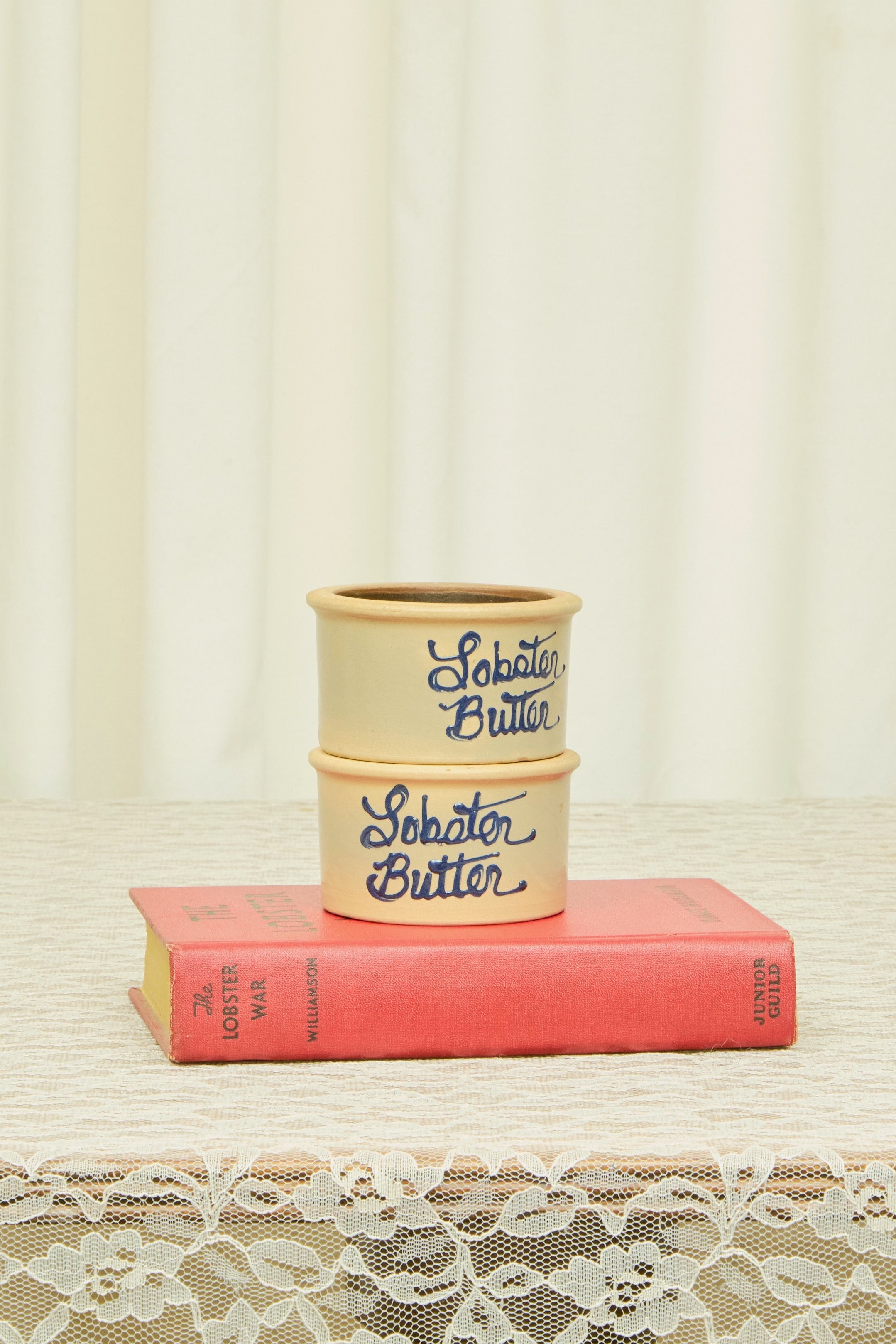 Vintage Lobster Butter Dishes Set/2