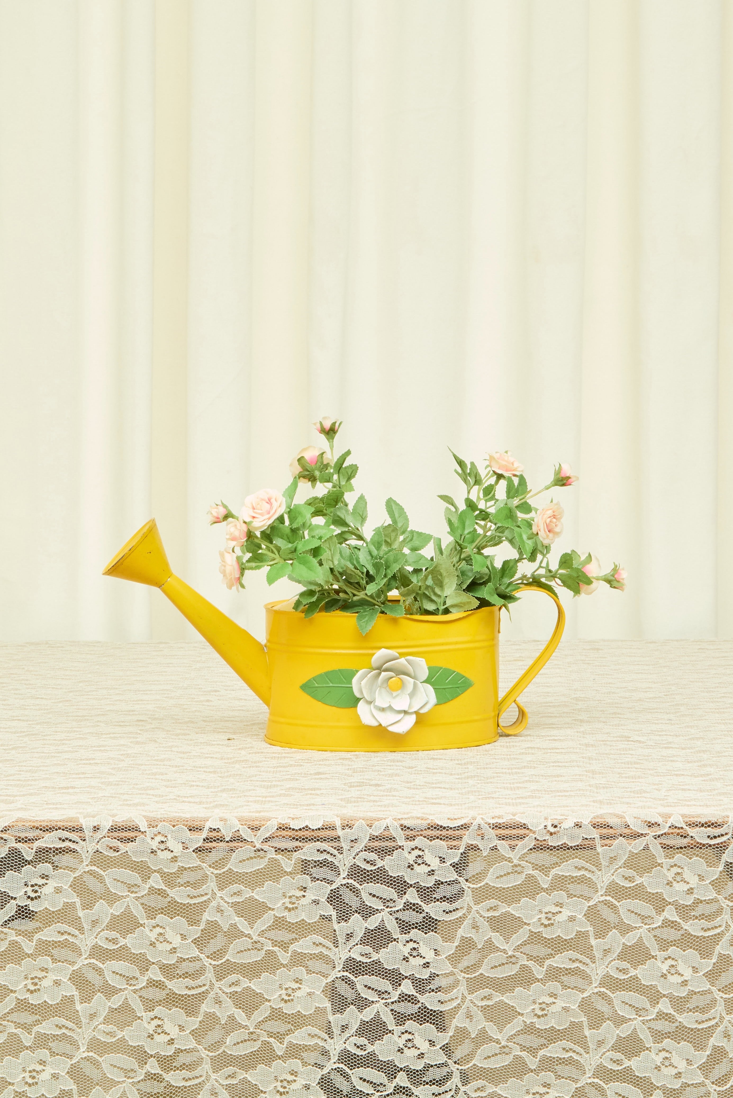 Vintage Metal Flower Watering Can