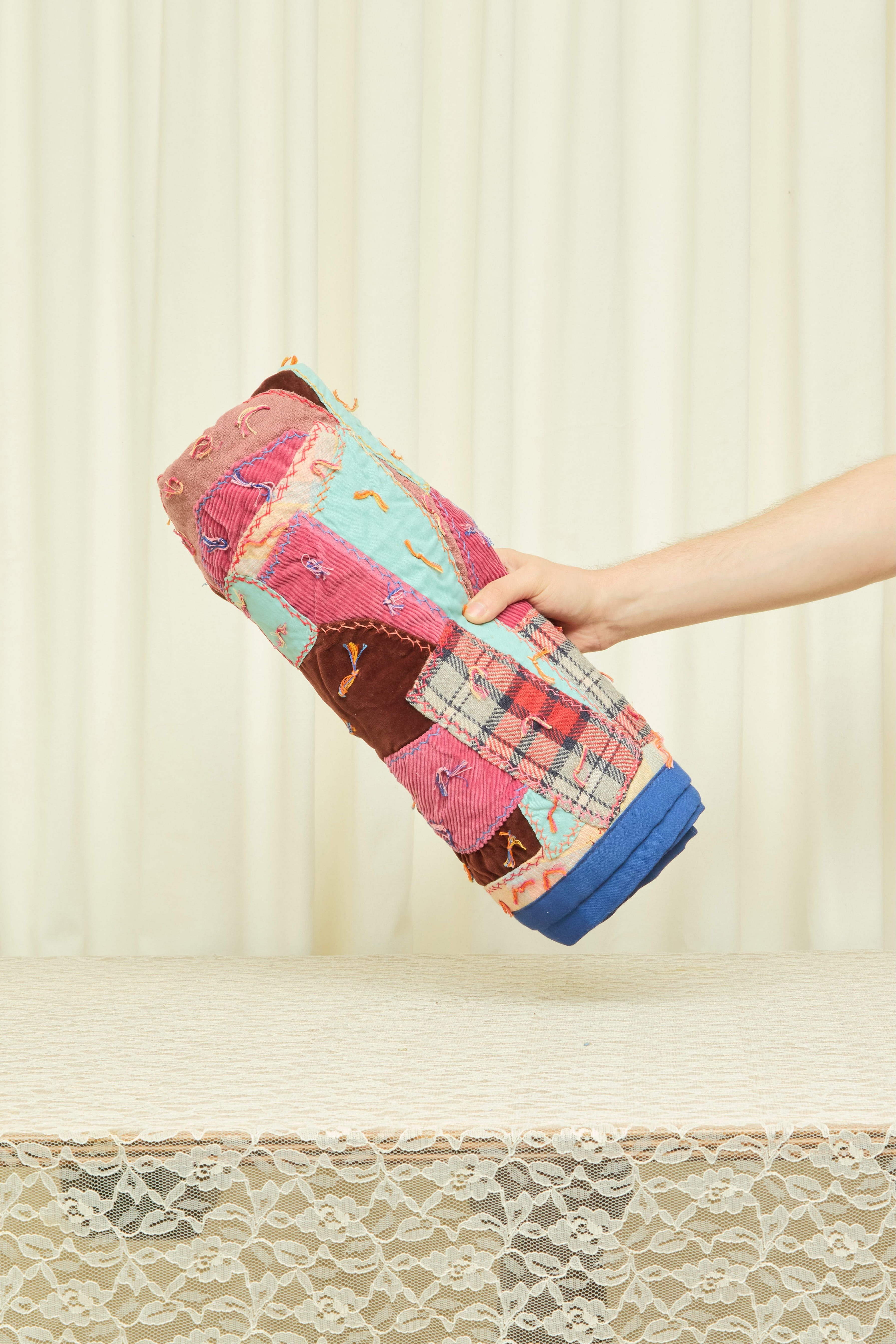 Vintage Mini Crazy Quilt/Throw