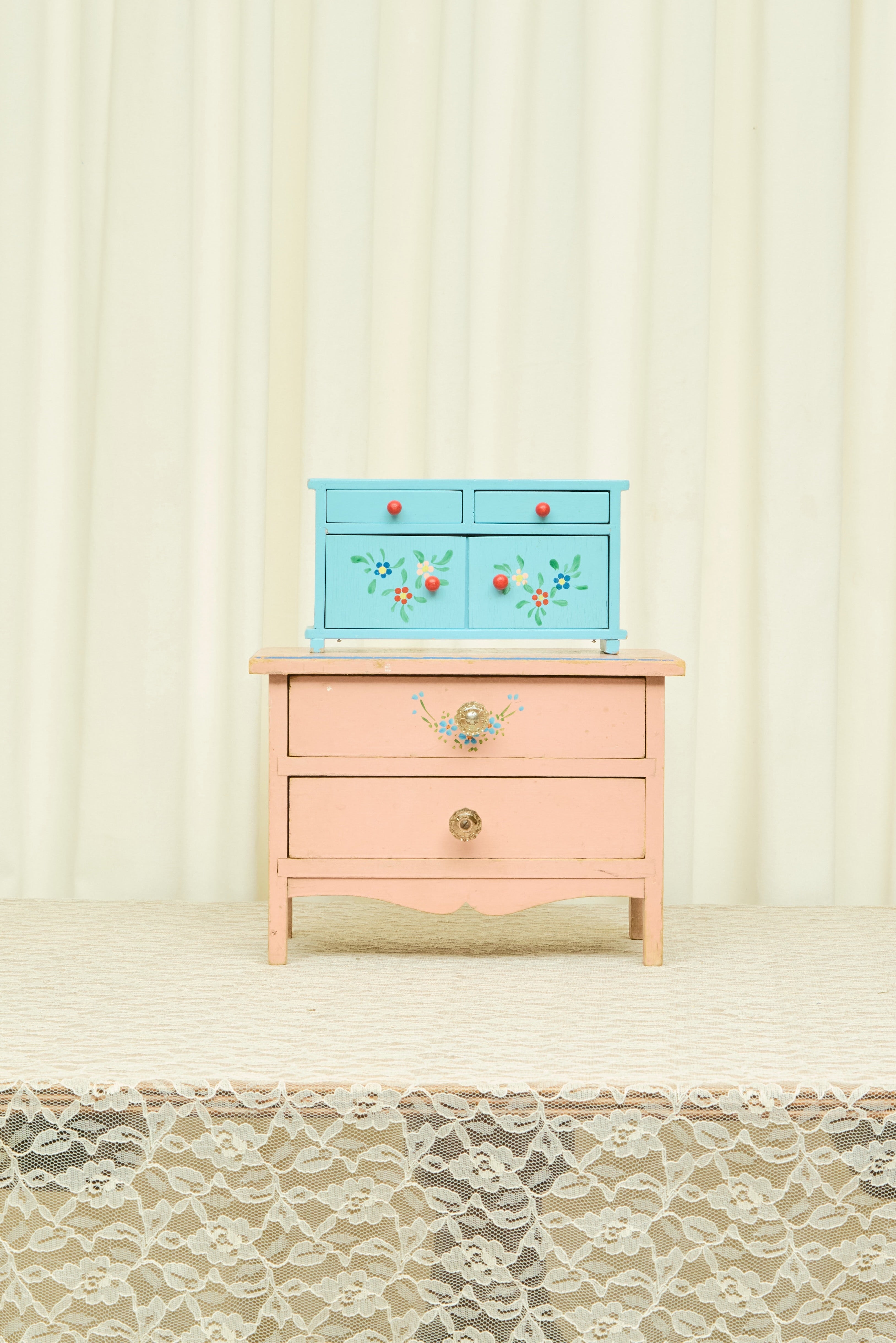Vintage Painted Dresser Jewelry Box
