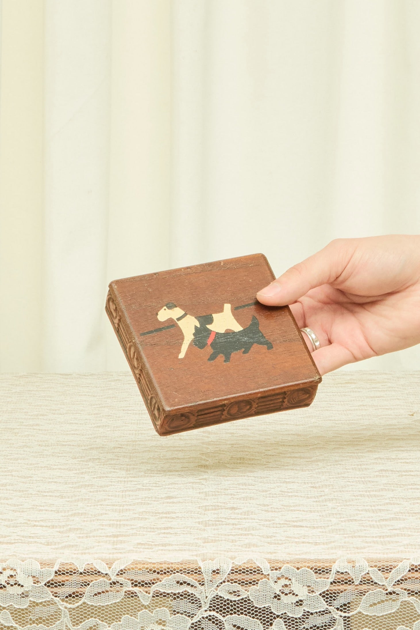 Vintage Scottie Trinket Box