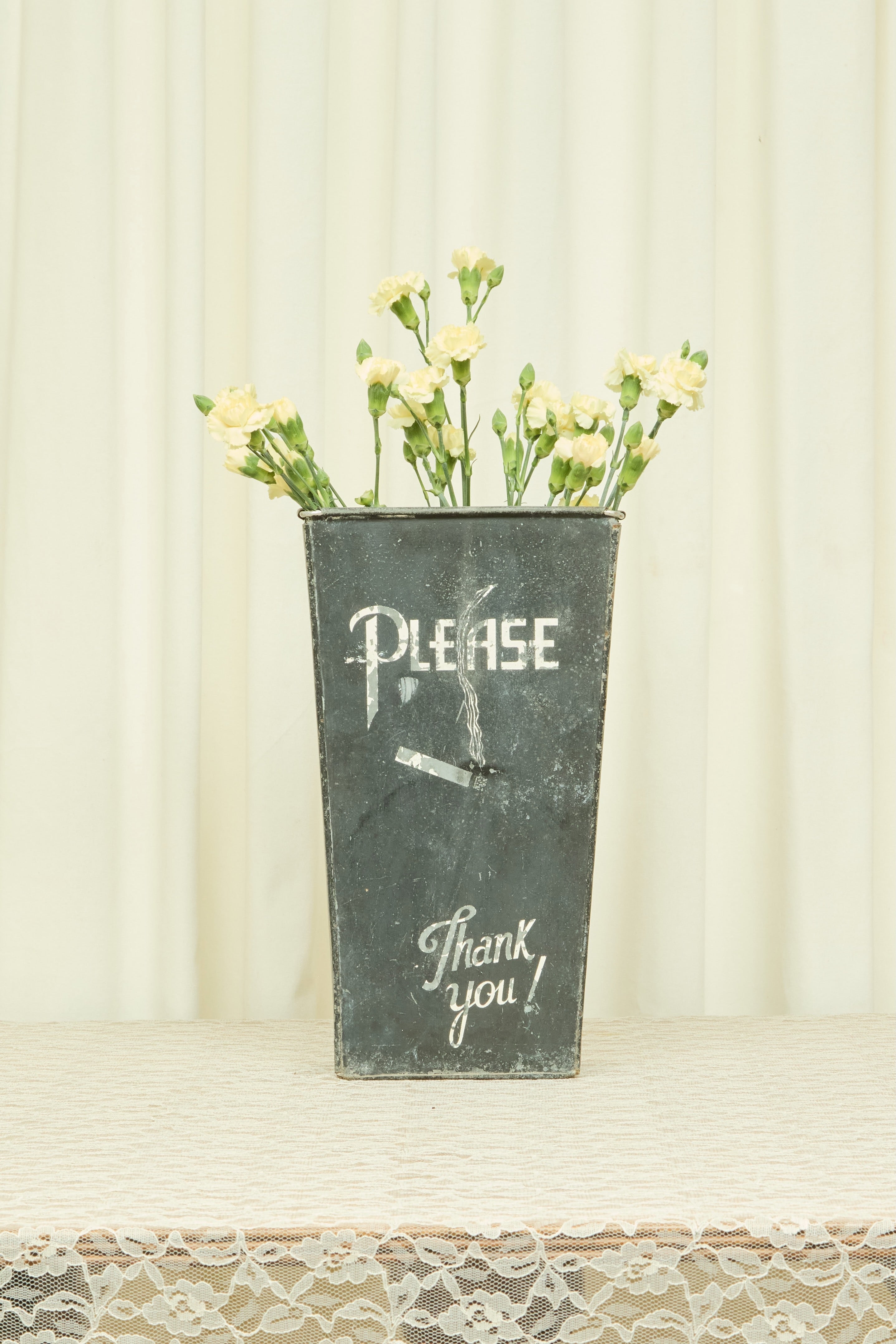 Vintage Smoking Metal Bucket