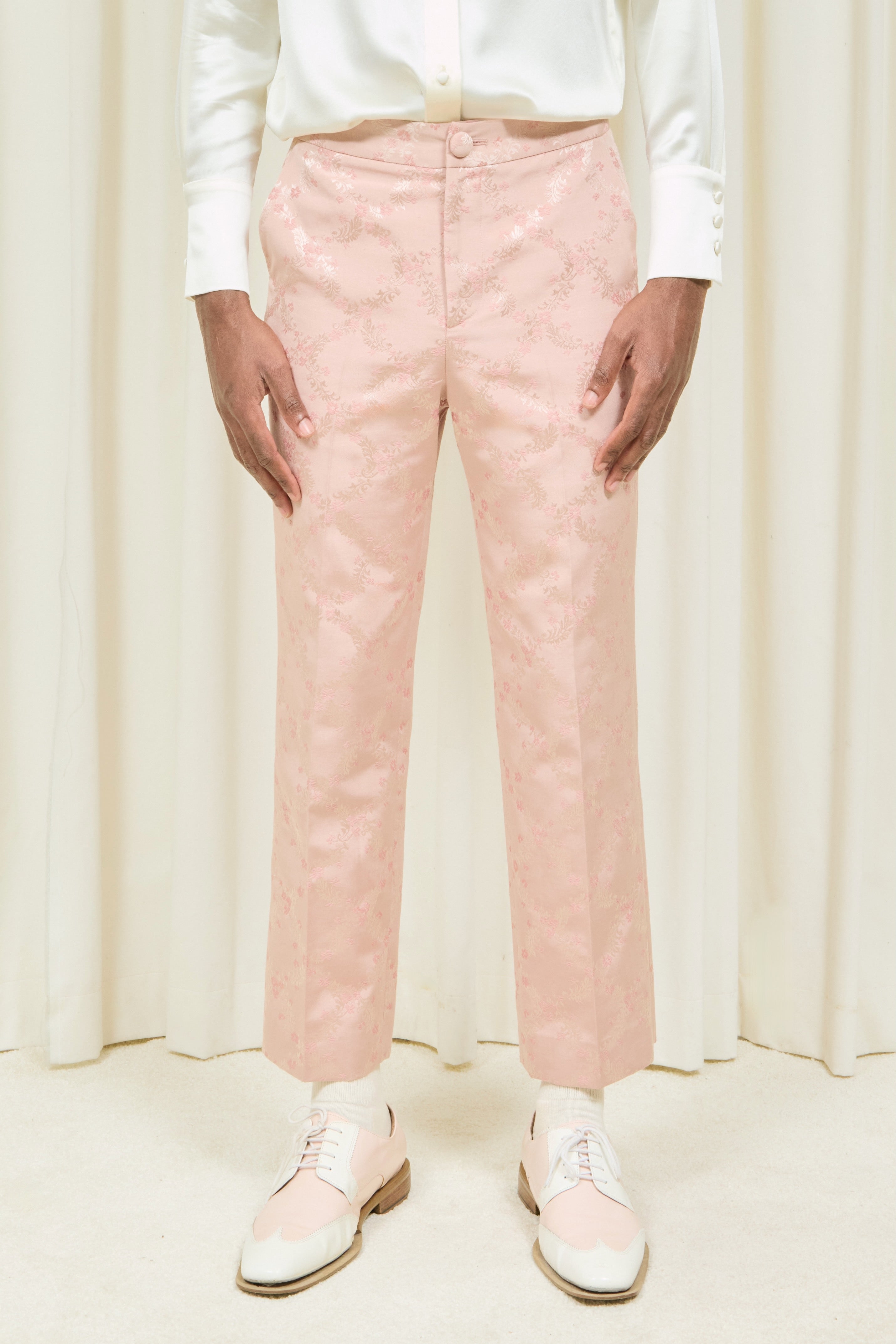 Willie Embroidered Trellis Trouser